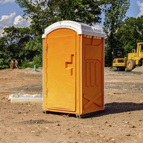 how often are the portable restrooms cleaned and serviced during a rental period in Benona Michigan